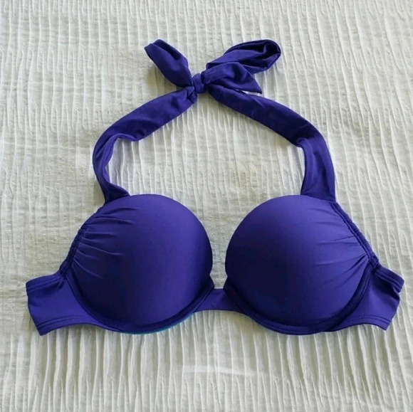 Victorias Secret Swim BOMBSHELL Add-2-Cups BIKINI Top 32B Deep Purple … - Picture 1 of 7